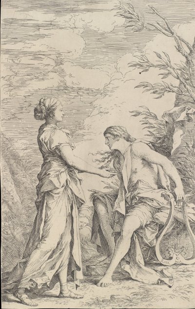 Apollon och den kummeiska sibylla, ca. 1661. av Salvator Rosa