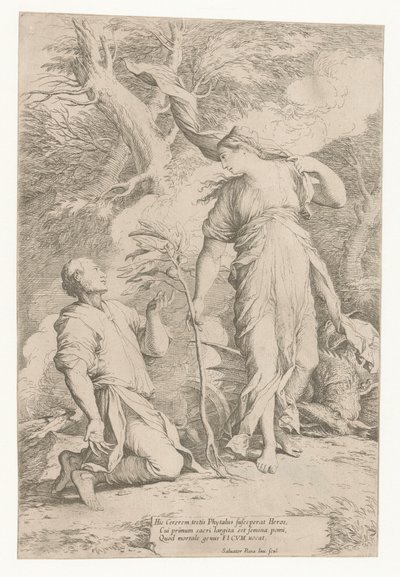 Ceres och Phytalus av Salvator Rosa