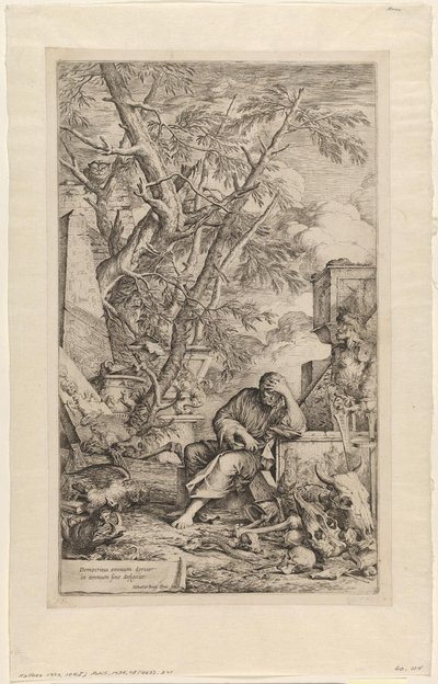 Demokrit i meditation av Salvator Rosa