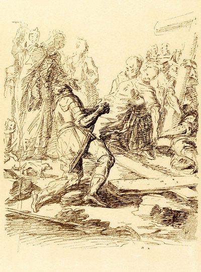 Hitta av korset av Salvator Rosa