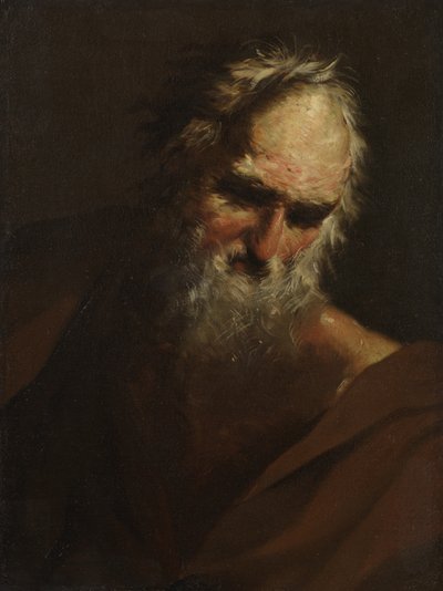 Chef för en skäggig man, ca 1640-80 av Salvator Rosa