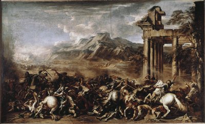Heroic Battle (olja på duk av Salvator Rosa