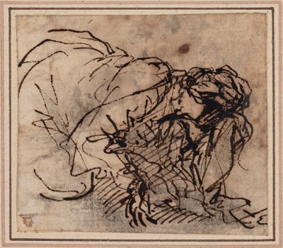 Kvinnostudie av Salvator Rosa