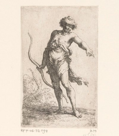 Man med en rosett Små figurer (serietitel) Statyett (serietitel) av Salvator Rosa