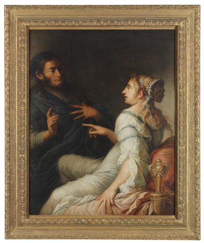 Phryne och Xenocrates av Salvator Rosa