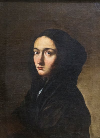 Porträtt av konstnärens fru av Salvator Rosa