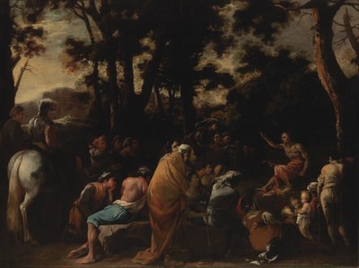 Johannes Döparen predikar av Salvator Rosa