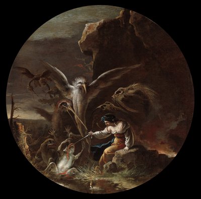 Scenes of Witchcraft: Morning, c.1645-49 (olja på duk) av Salvator Rosa