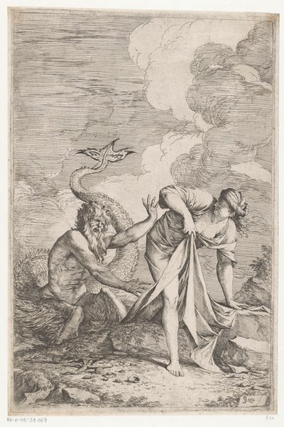 Scylla flyr från Glaucus av Salvator Rosa