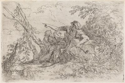 Herde i ett landskap av Salvator Rosa