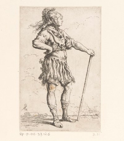 Soldat med en pinne Små figurer (serietitel) Statyett (serietitel) av Salvator Rosa