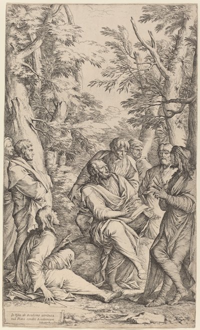 Platons akademi av Salvator Rosa