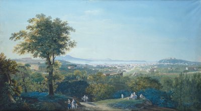 Neapel från Capodimonte Scudillo (akvarell) av Salvatore Fergola