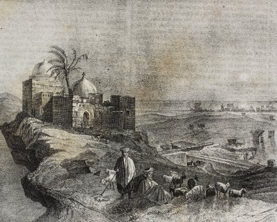 View of Tyre, Libanon, litografi av Salvatore Puglia från Poliorama Pittoresco, n 24, 21 januari av Salvatore Puglia