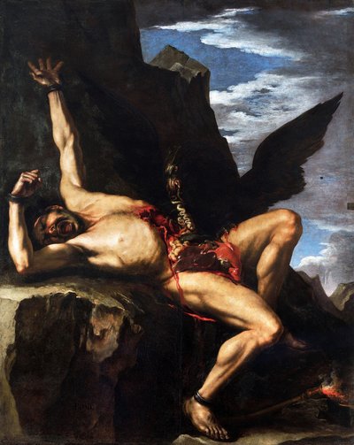 Tortyren av Prometheus, ca. 1647-1648. av Salvatore Rosa