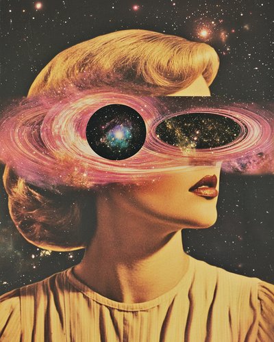 Kosmisk kvinnlig vision av Samantha Hearn
