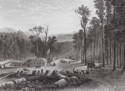 Australien: Marysville, Victory (gravyr) av Samuel (after) Prout