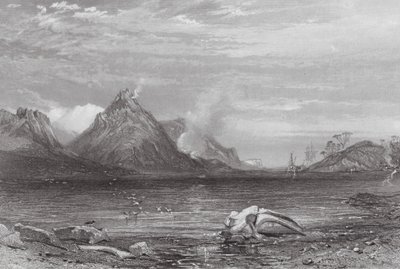 Australien: Gamla valfångststationen (gravyr) av Samuel (after) Prout