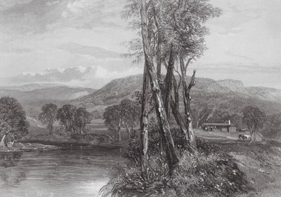 Australien: På floden Goulburn, Victoria (gravyr) av Samuel (after) Prout