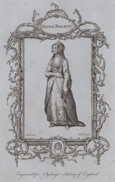 Anne Boleyn (gravyr) av Samuel (after) Wale