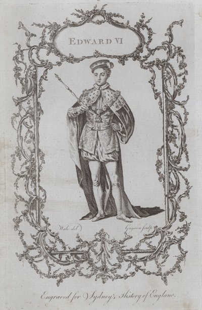 Edward VI (gravyr) av Samuel (after) Wale