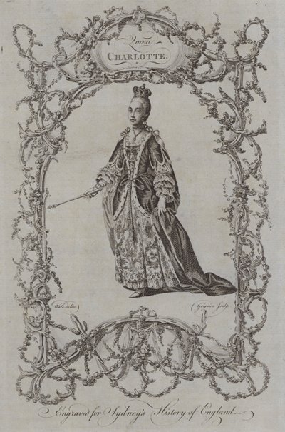 Drottning Charlotte (gravyr) av Samuel (after) Wale