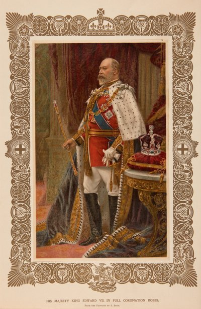 Kung Edward VII i kröningsdräkt av Samuel Begg