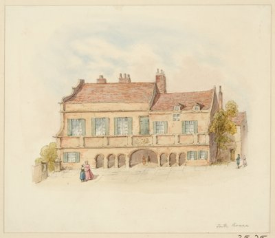 Forth House - Framifrån (penna och wc på papper) av Samuel Bilston