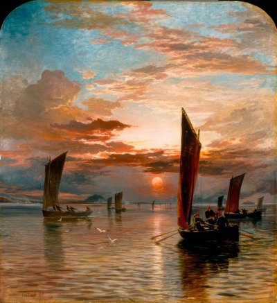 Solnedgång över Forth av Samuel Bough
