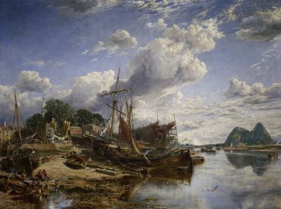 Varvet för firman Archibald McMillan et fils i Dumbarton (Skottland), som tillverkade "gabbarts", stora skotska båtar och båtar med stålram av Samuel Bough