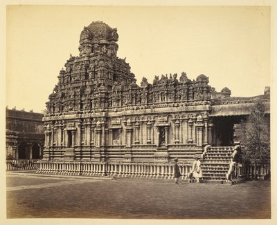 En vy av Subrahmanya-templet nära Pagoden, Tanjore av Samuel Bourne