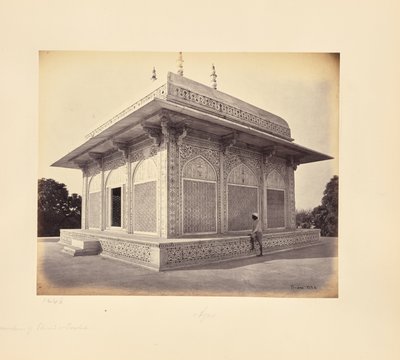 Agra; prins Etmad-Dowlahs mausoleum, marmorkupolen av Samuel Bourne