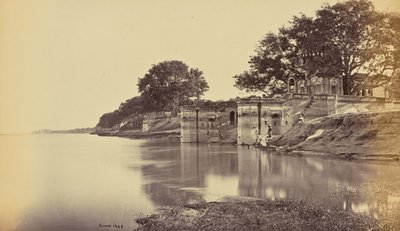 Cawnpore; Suttee Chowra Ghat, platsen för massakern av Samuel Bourne