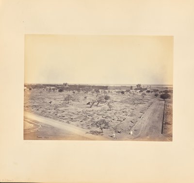 Delhi; Palatset, från Jumma Musjid av Samuel Bourne