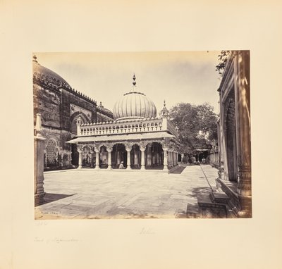 Delhi; Nizam-ud-Dins grav av Samuel Bourne