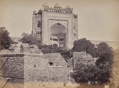 Vakttornet vid fortet i Fatehpur Sikri av Samuel Bourne