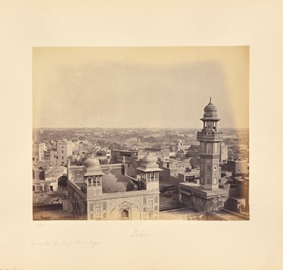 Lahore; från Wazir Khan-moskén av Samuel Bourne