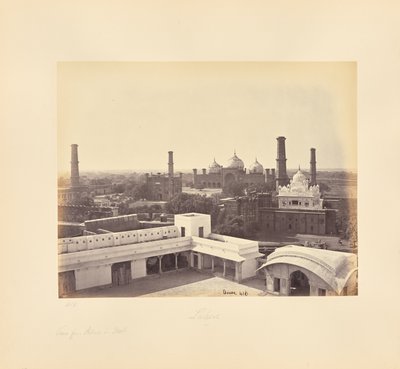 Lahore; utsikt från palatset i fortet av Samuel Bourne