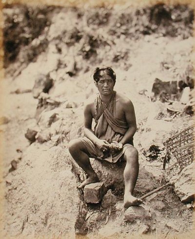 Lepcha man av Samuel Bourne