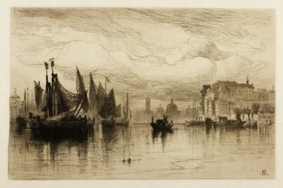En molnig dag i Venedig av Samuel Colman
