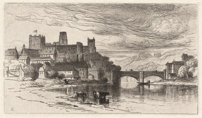 Durham, England (The Splendor Falls on Castle Walls) av Samuel Colman
