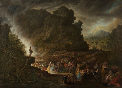 Sankt Johannes predikar i vildmarken av Samuel Colman