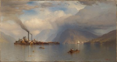 Stormkungen på Hudson av Samuel Colman