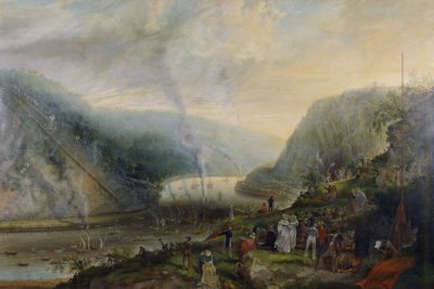 Ceremonin för att lägga grundstenen för Clifton hängbron av Samuel Colman