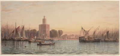 Hamnen i Sevilla av Samuel Colman