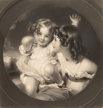 Nature The Calmady Children, 1835. av Samuel Cousins
