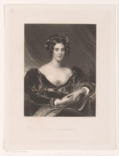 Porträtt av Sarah Garay Lyndhurst Lady Lyndhurst (titel på objekt) av Samuel Cousins