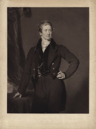 Sir Robert Peel, engelsk konservativ politiker och premiärminister (gravyr) av Samuel Cousins