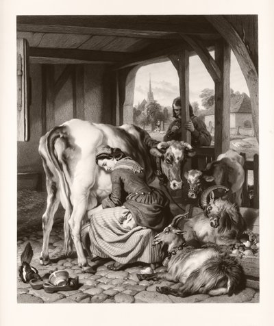 The Maid and skatan (mezzotint) av Samuel Cousins