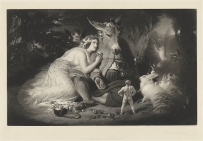 Midsommarnatts dröm av Samuel Cousins after Sir Edwin Landseer